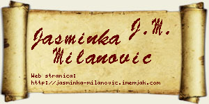Jasminka Milanović vizit kartica